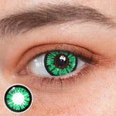 Lentes de contacto de color verde para cosplay cyberpunk